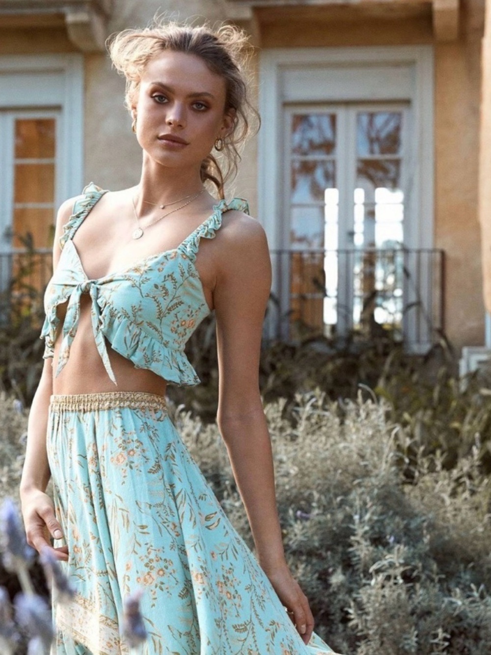 Spell and the Gypsy Maisie Crop Top in Turquoise